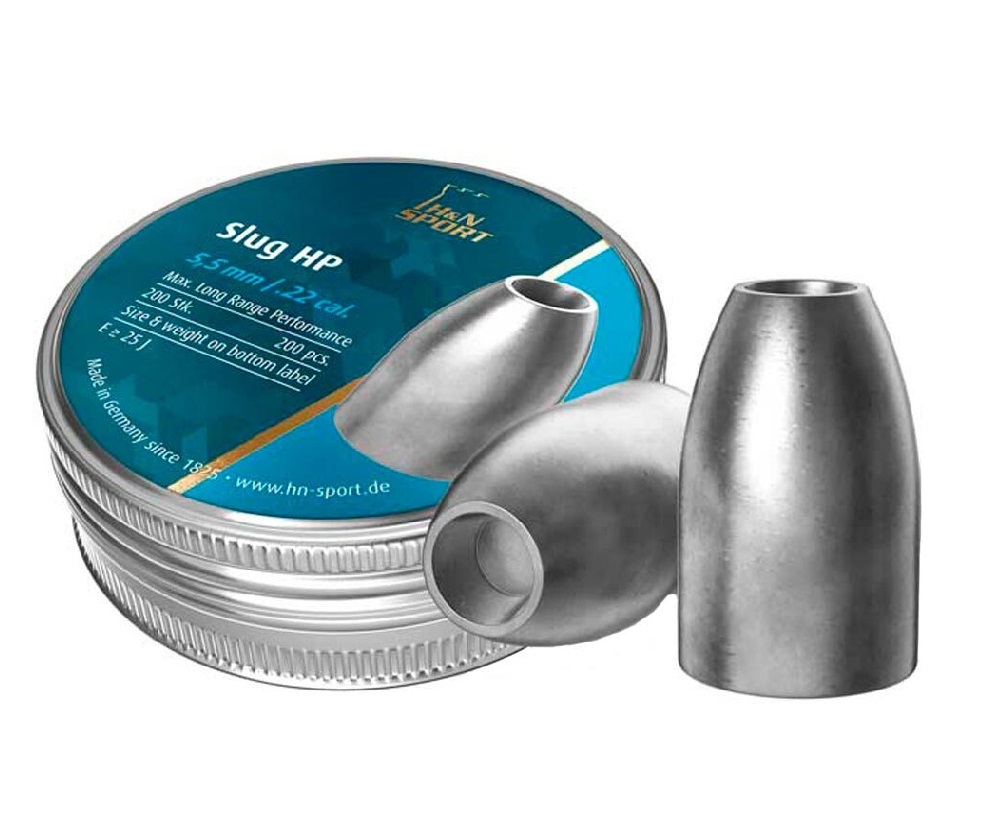 Пули пневматические H&N Slug HP кал. 5.51 мм. Вес - 1.74 грамма. 200 шт/уп Фото 1