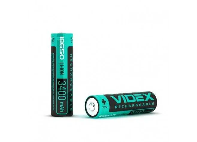 Аккумулятор Videx Li-Ion 18650-P (защита) 3400mAh color box Фото 1