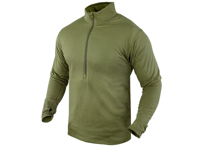 Термокофта Condor-Clothing Base II Zip Pullover. Olive drab Фото 1
