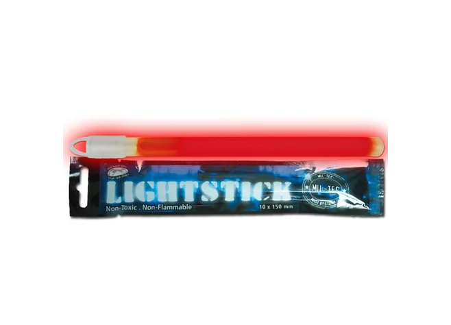Ліхтарик хімічний Mil-Tec LEUCHTSTAB 1X15 CM Червоний Фото 1