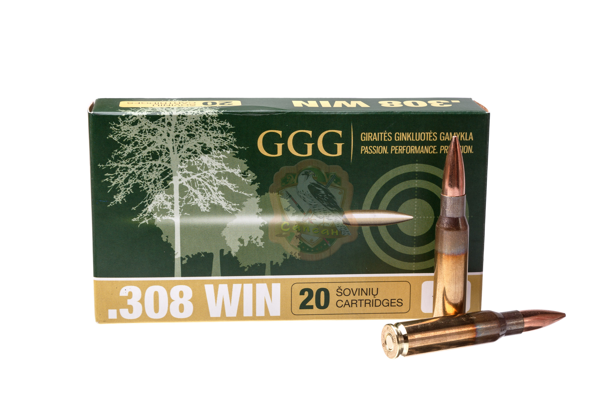 Патрон нарезной GGG кал.308Win HPBT 180gr, 11.66 г Фото 1