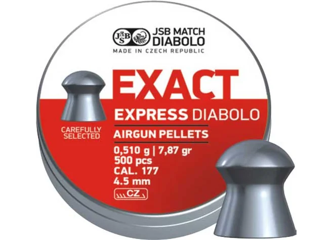 Кулі пневматичні JSB Diabolo Exact Express. Кал. 4.52 мм. 0.51 г 500 шт/уп Фото 1