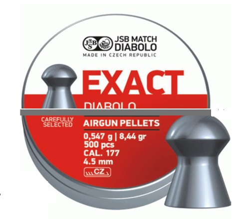 Кулі пневматичні JSB Diabolo Exact. Кал. 4.53 мм. Вага - 0.54 г. 500 шт/уп Фото 1