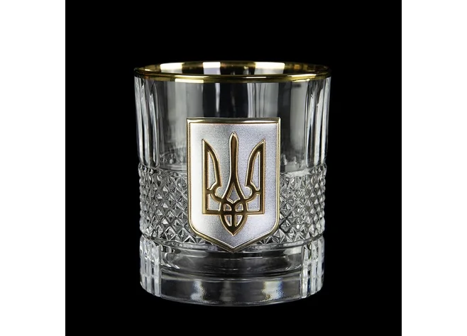 Набір для віскі ТРИЗУБ 6 келихів, з позолотою, кришталь Фото 2