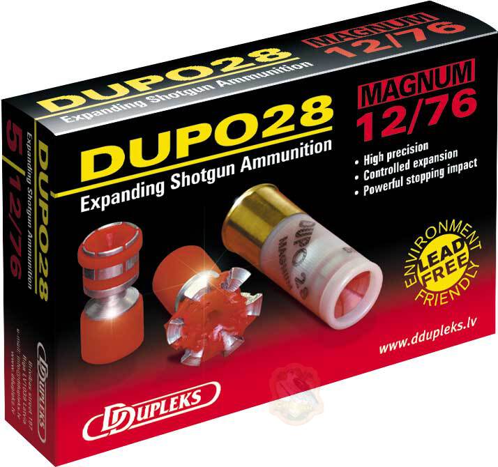 Набій D Dupleks Dupo 28 Magnum кал. 12/76 куля Dupo маса 28 г Фото 1