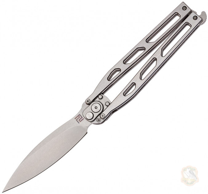 Ніж Artisan Kinetic Balisong Silver Фото 1