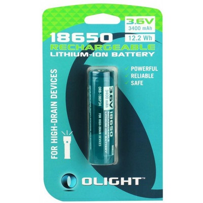 Аккумуляторная батарея Olight. 18650 3.6V 3400 mAh Фото 1