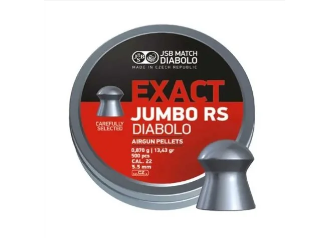 Кулі пневматичні JSB Exact Jumbo RS 0,87 г 5,52 мм 250 шт/уп Фото 1