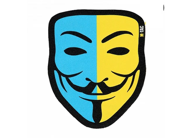 Нашивка M-Tac Anonymous Black/Yellow/Blue Фото 1