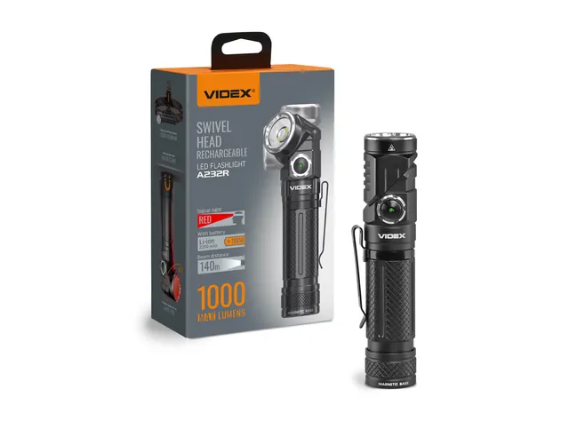Ліхтар VIDEX VLF-A232R 1000Lm 5000K Фото 1
