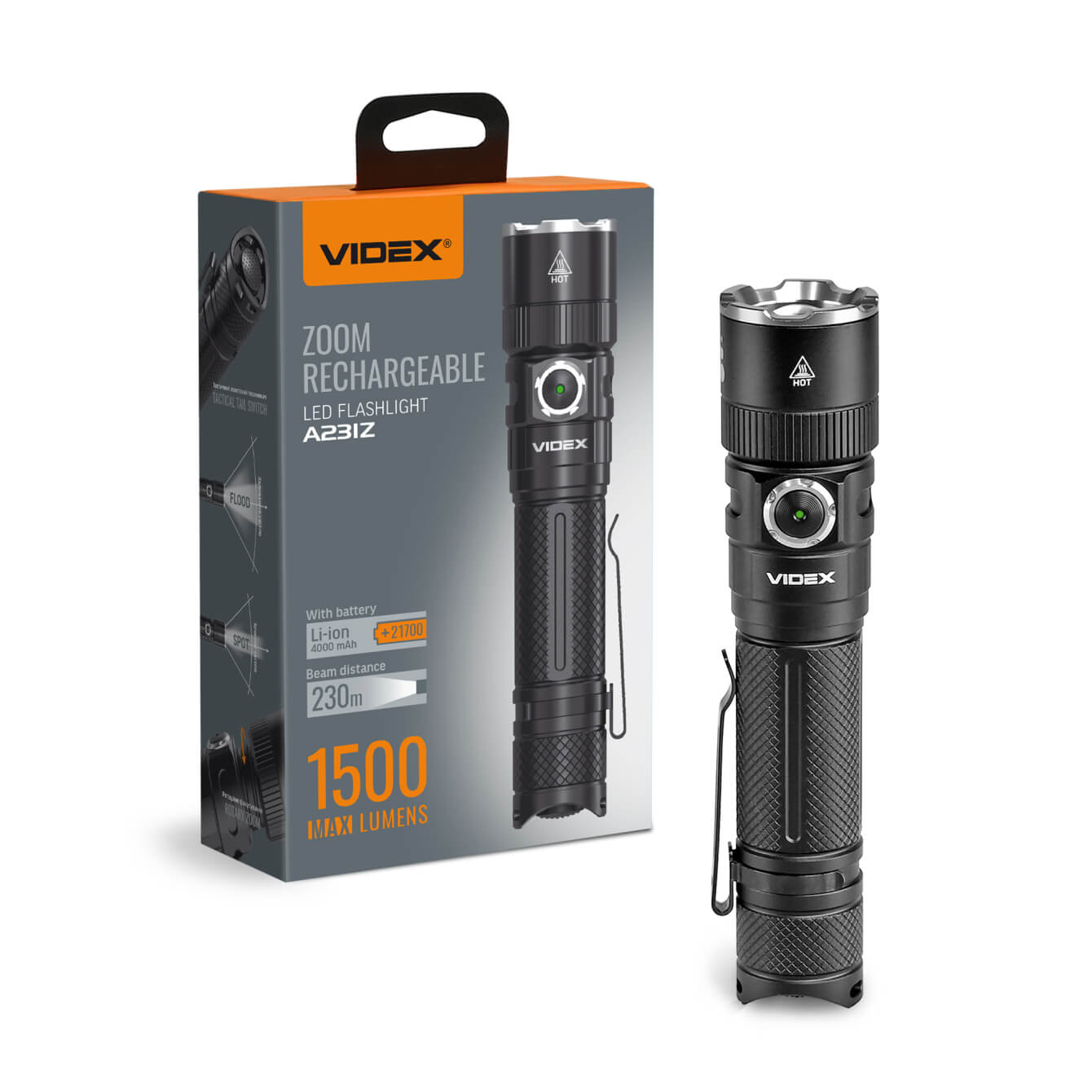 Ліхтар VIDEX VLF-A231Z 1500Lm 5000K Фото 1