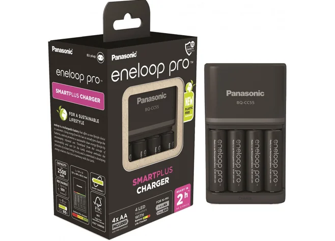 Зарядний пристрій Panasonic Eneloop BQ-CC55E + 4 AA Фото 1