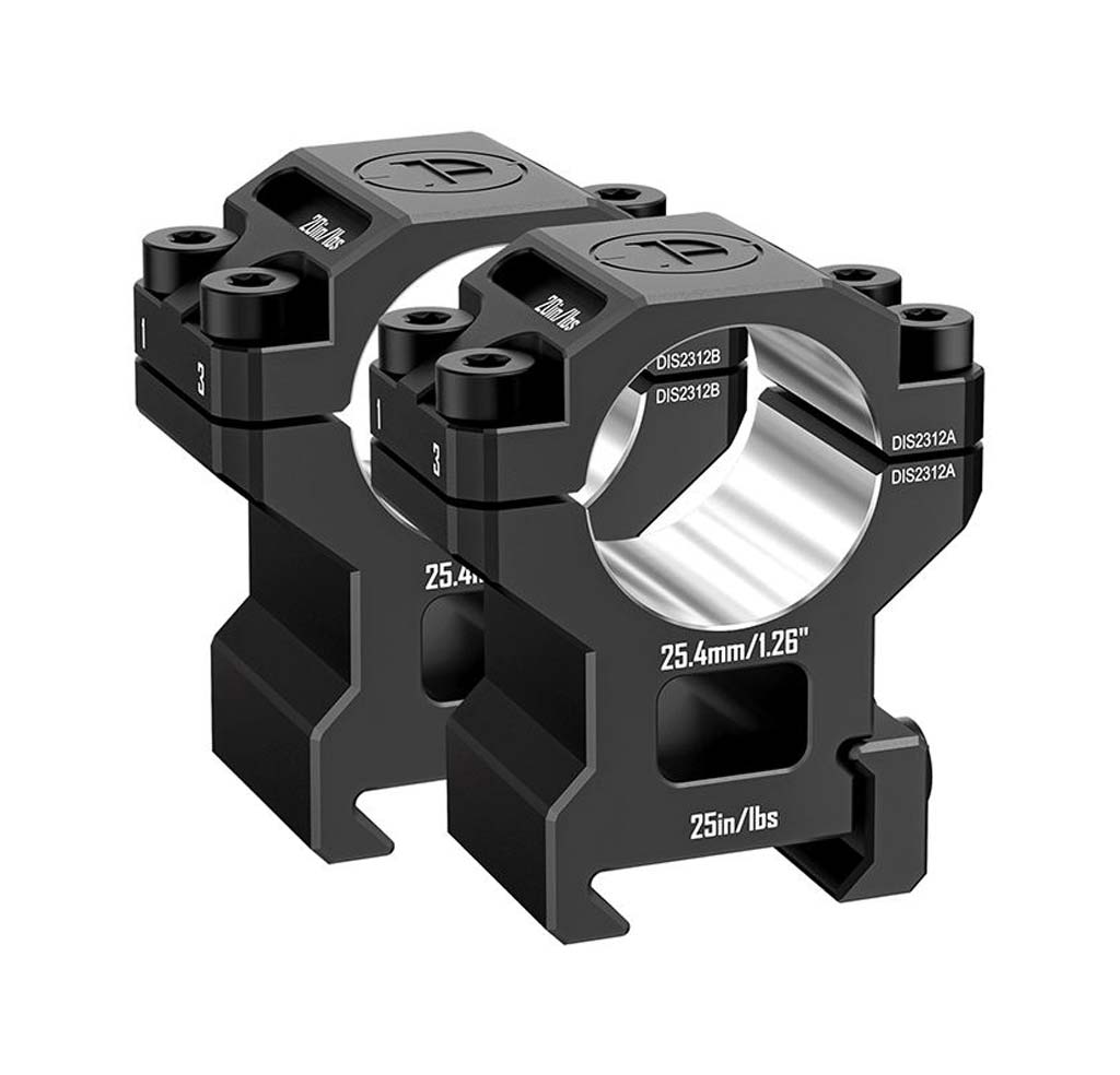 Кільця Discovery Scope Mount 6061 Series (25.4 мм) Medium на Picatinny. ВН - 19.3 мм Фото 1