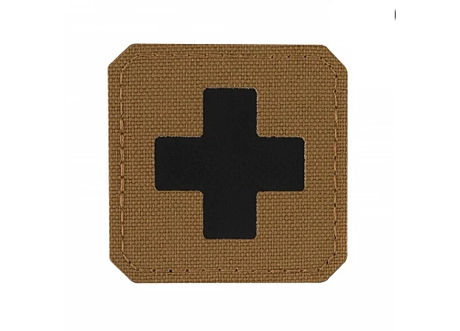 Нашивка M-Tac Medic Cross Laser Cut Coyote/Black Фото 1