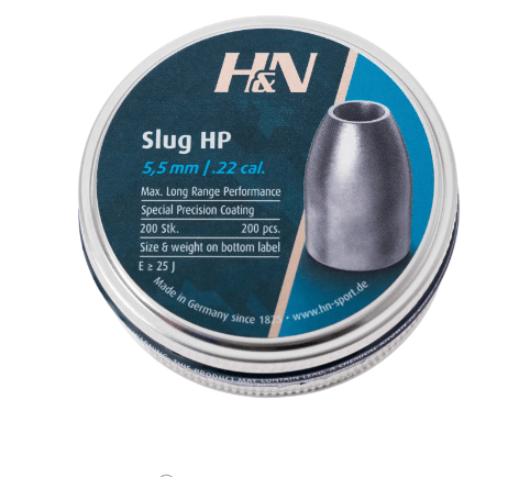 Пули пневматические H&N Slug HP кал. 5.53 мм. Вес – 1.62 грамма. 200 шт/уп Фото 1