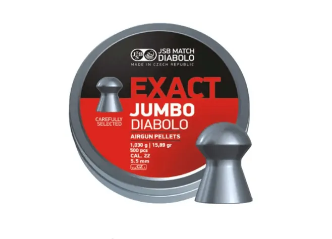 Кулі пневматичні JSB Diabolo Exact Jumbo. Кал. 5.52 мм. Вага - 1.03 г. 500 шт/уп Фото 1