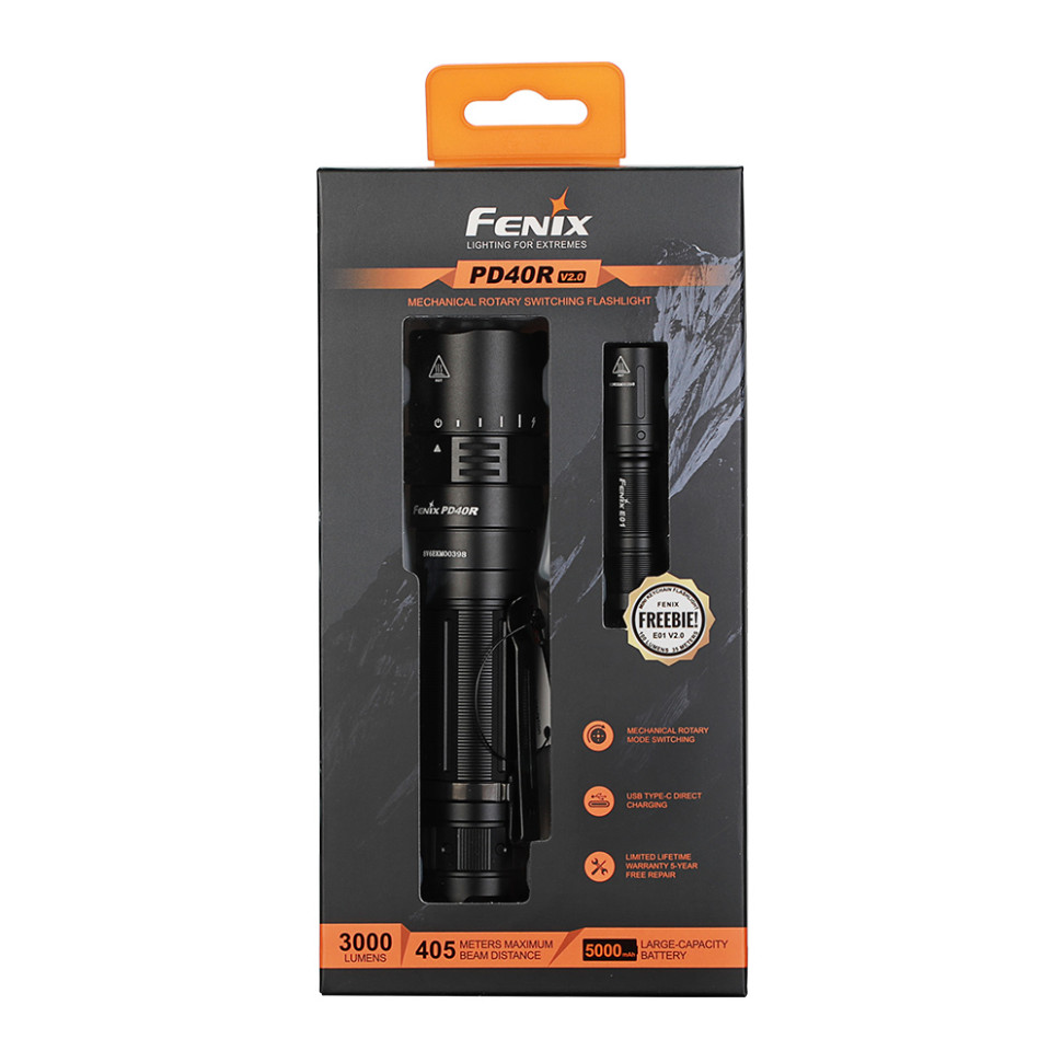 Набір ліхтар Fenix PD40R V2.0+ Fenix Е01 V2.0 Фото 1