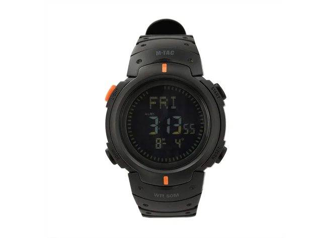 Годинник тактичний з компасом M-Tac Black  Фото 1