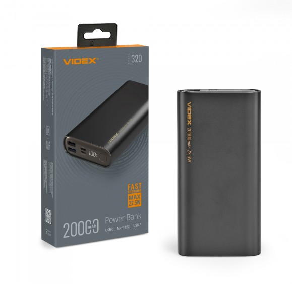 Power Bank 20000mAh VIDEX VPB-320 22.5W Фото 1