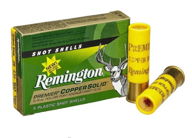 Патрон Remington Premier кал.20/70 куля Copper Solid маса 17,8 г Фото 1