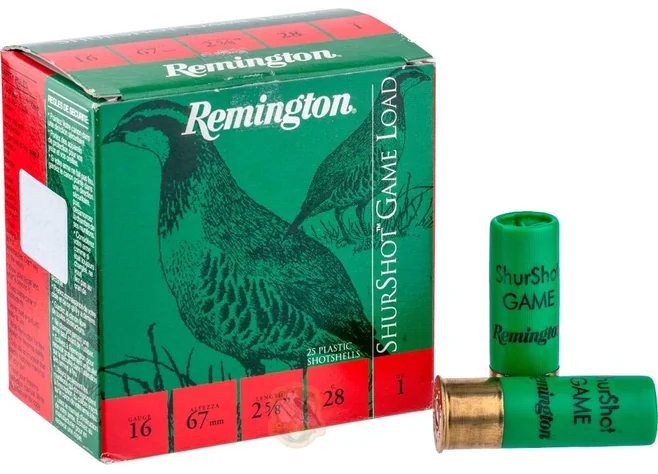 Патрон Remington Shurshot Load Game кал. 16/67 дробь №3 28 г Фото 1