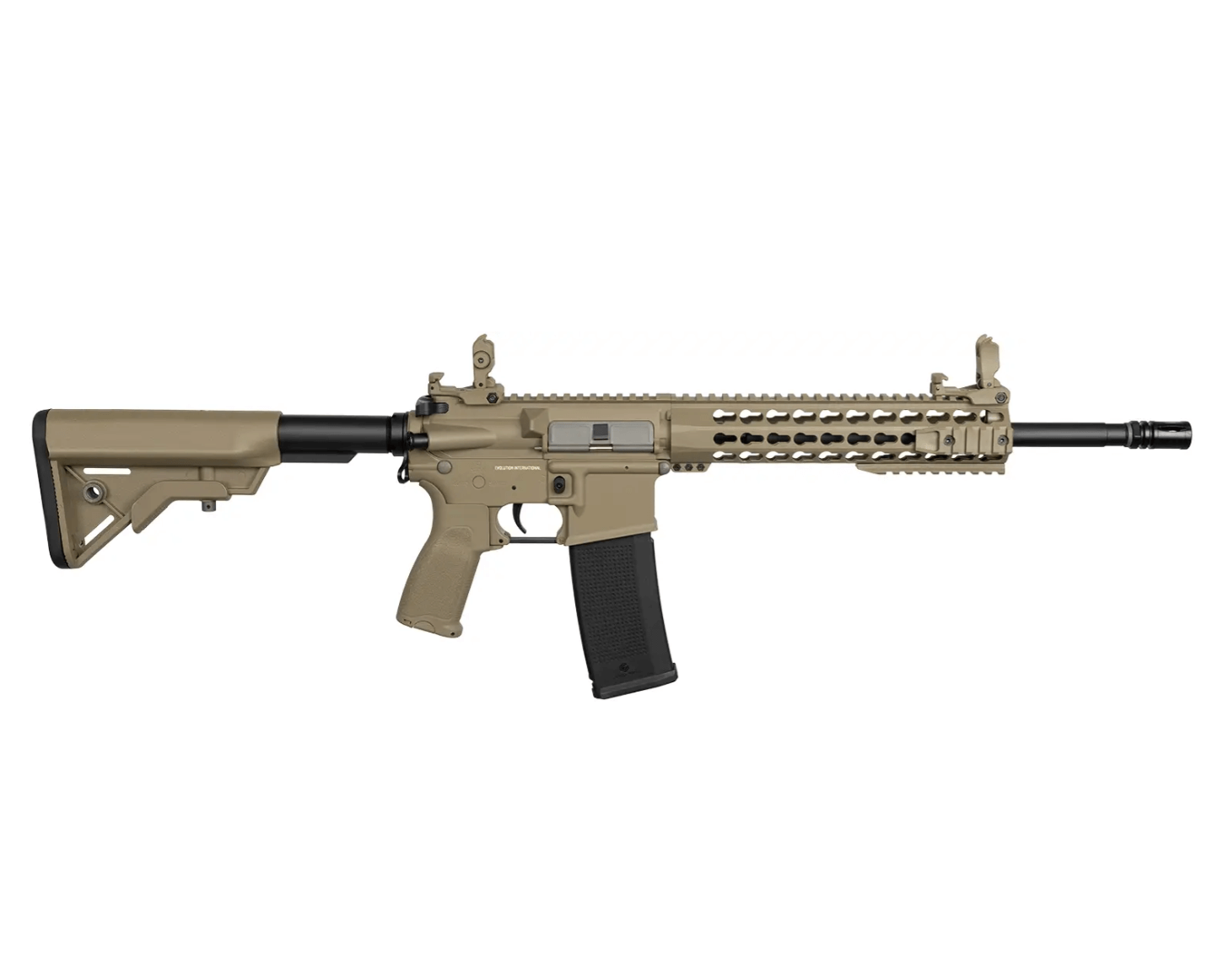 Страйкбольна гвинтівка Evolution Recon Superlite 14.5" Carbontech AEG 6 мм Tan Фото 1