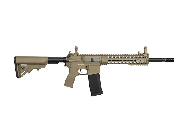 Страйкбольна гвинтівка Evolution Recon Superlite 14.5" Carbontech AEG 6 мм Tan Фото 1