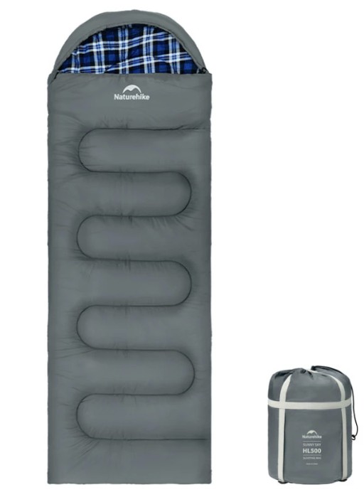 Спальний мішок з капюшоном Naturehike Clear Sky HL500 CNK2450WS042, сірий Фото 1