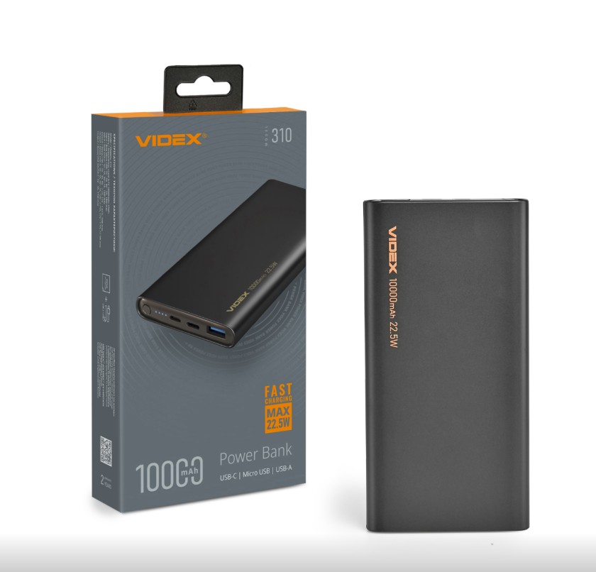 Повербанк 10000mAh VIDEX VPB-310 22.5W Фото 1