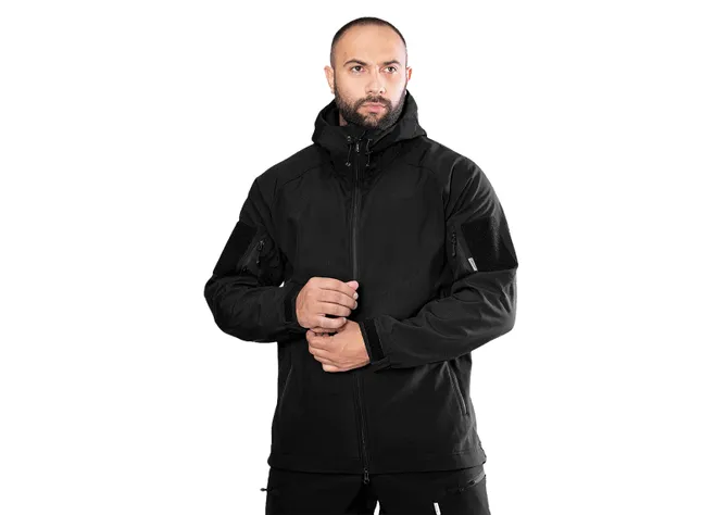 Куртка Camotec Stalker SoftShell Чорна Фото 1