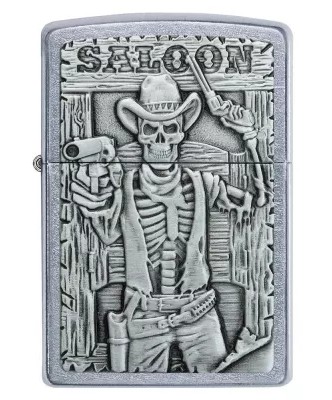 Зажигалка Zippo 49298 Saloon Skull Emblem Фото 1