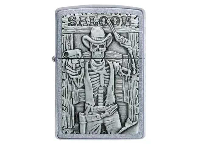 Запальничка Zippo 49298 Saloon Skull Emblem Фото 1