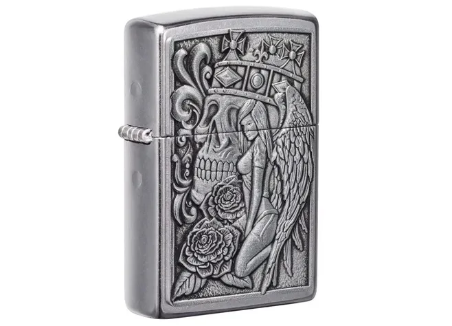 Запальничка Zippo 207 Skull And Angel Emblem 49442 Фото 1
