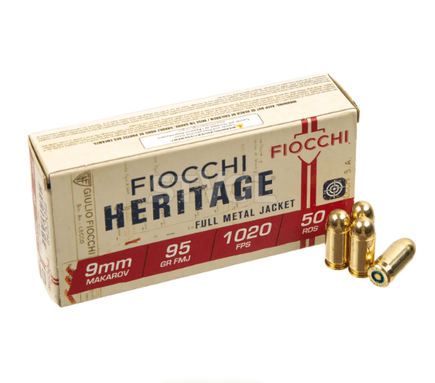 Патрон Fiocchi 9x18 Makarov. FMJ, 95 Gr (6,16 г) Фото 1