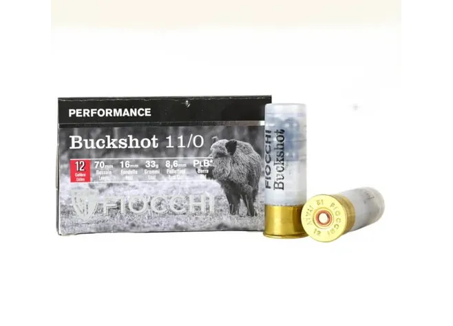 Патрон Fiocchi BUCKSHOT кал. 12/70 картечь 8,6 мм 33г Фото 1