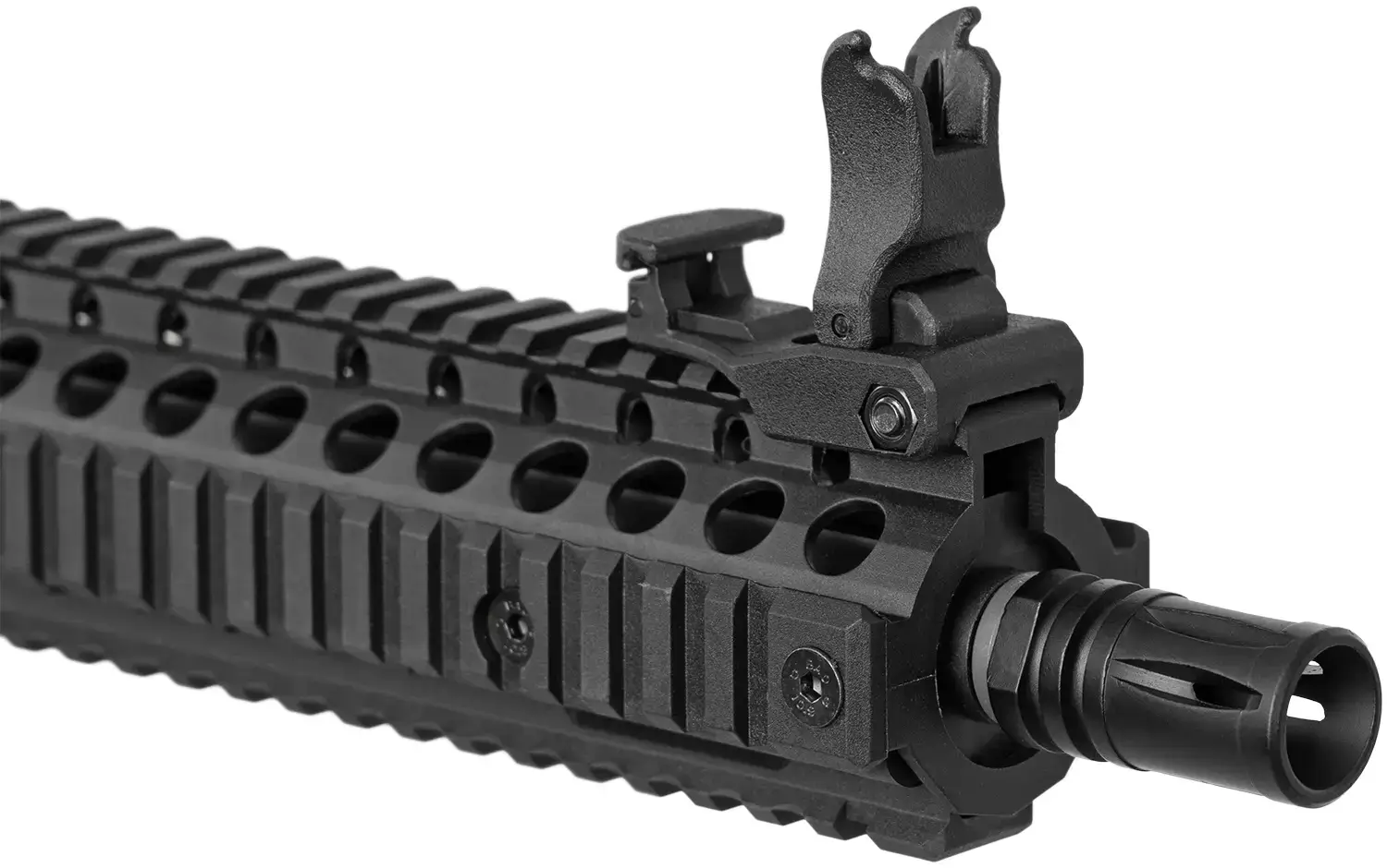 Страйкбольна гвинтівка Evolution Recon Superlite MK18 Mod 1 10.8" Carbontech AEG 6 мм Black Фото 5
