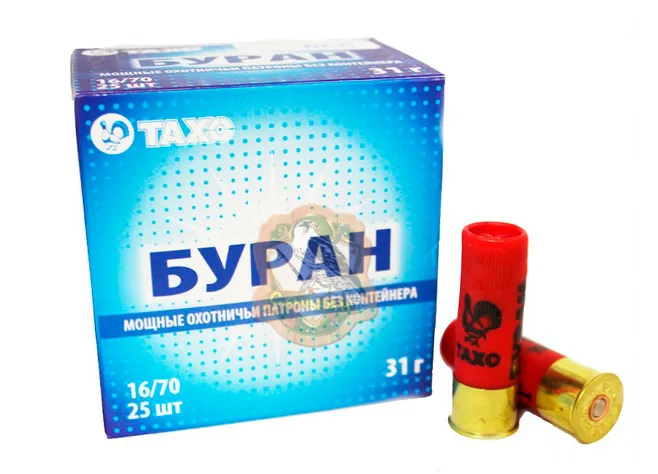 Патрон Тахо "Буран" (б/к) кал. 16х70 №7 31 г Фото 1