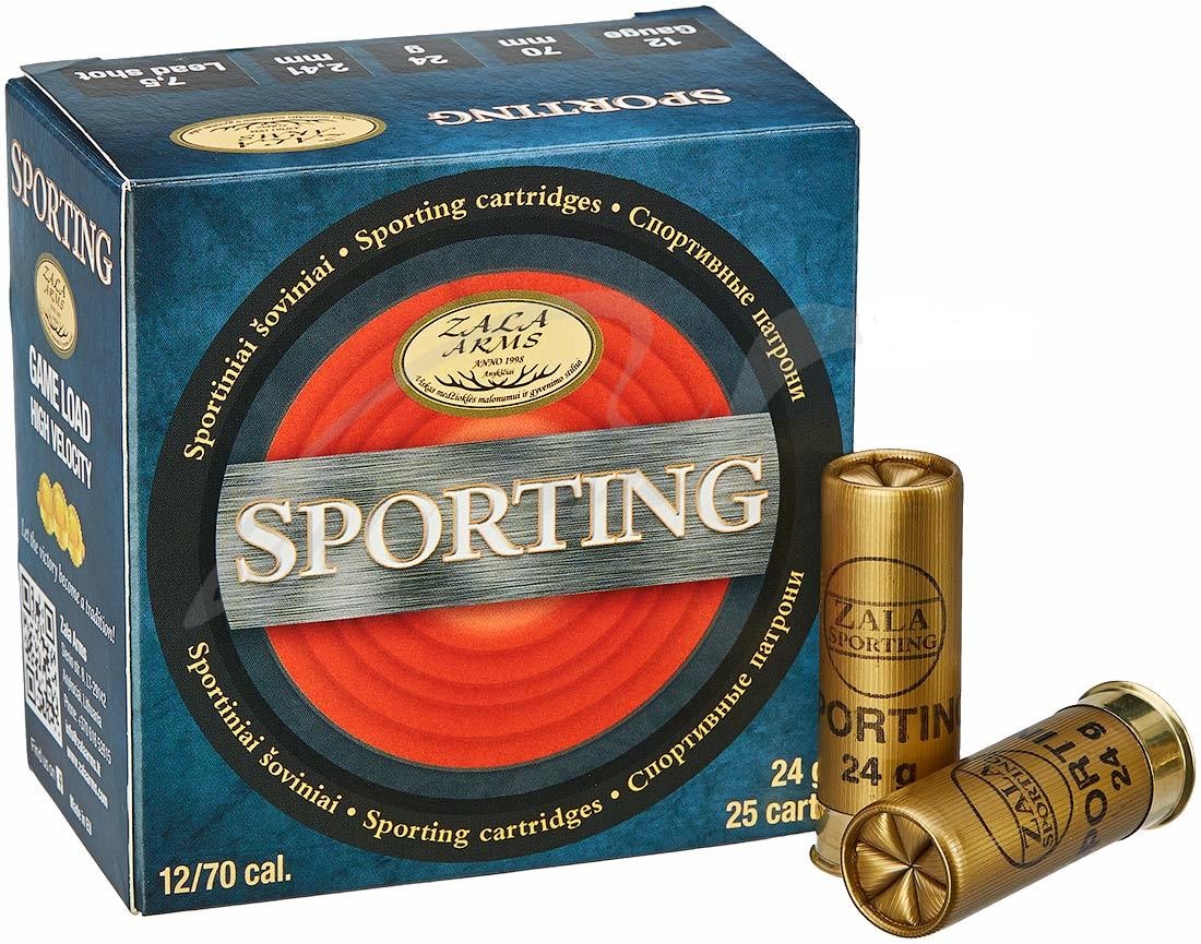 Патрон Zala Arms Sporting кал. 12/70 дробь № 7,5 (2,4 мм) навеска 24 г Фото 1