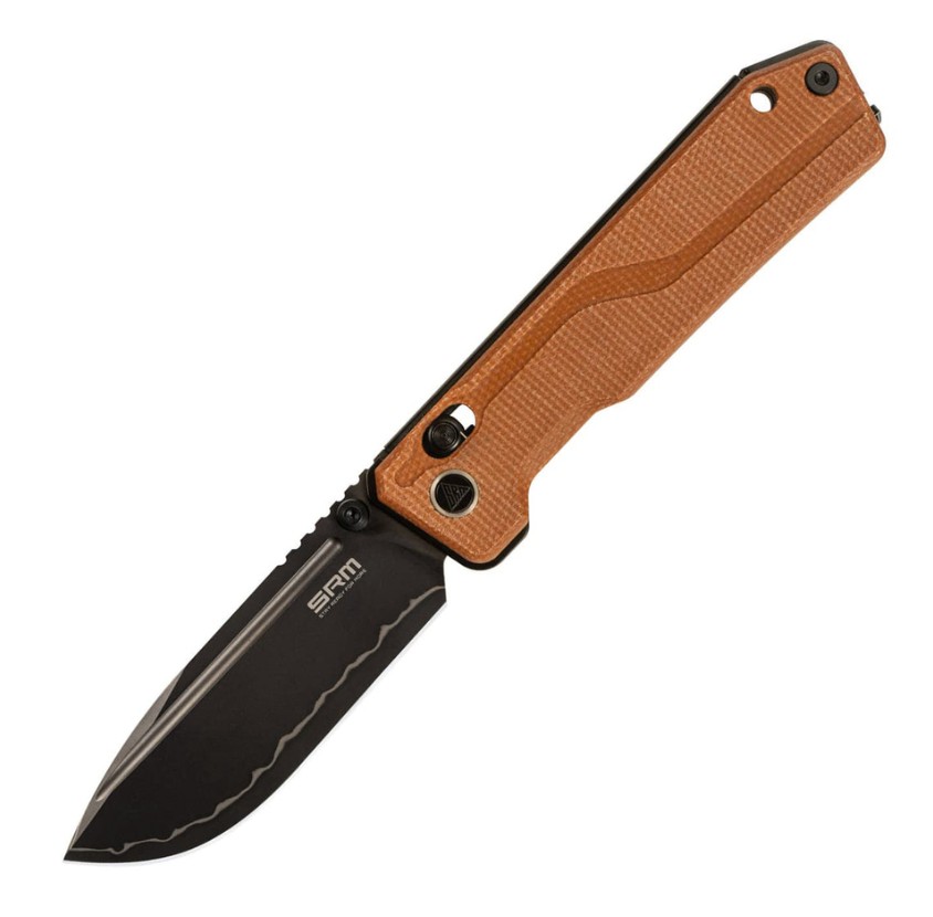 Нож складной SRM Rubik 7228B-MN2 (8.7 см) 140Cr / Micarta коричневый Фото 1
