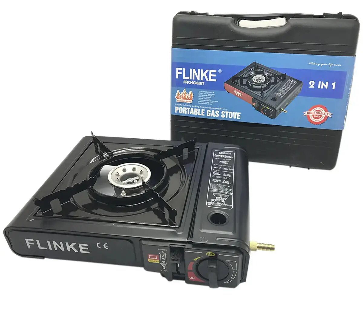 Плита портативная газовая Flinke с переходником Фото 1