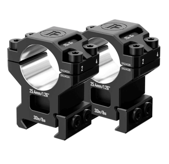 Кільця Discovery Scope Mount Rings 7075AL (25.4 мм) Medium ВН - 19.3 мм Фото 1