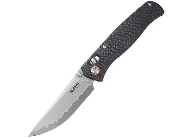 Ніж SRM Medal 255L-CB2, Carbon Fiber, Laminated 140Cr steel Фото 1