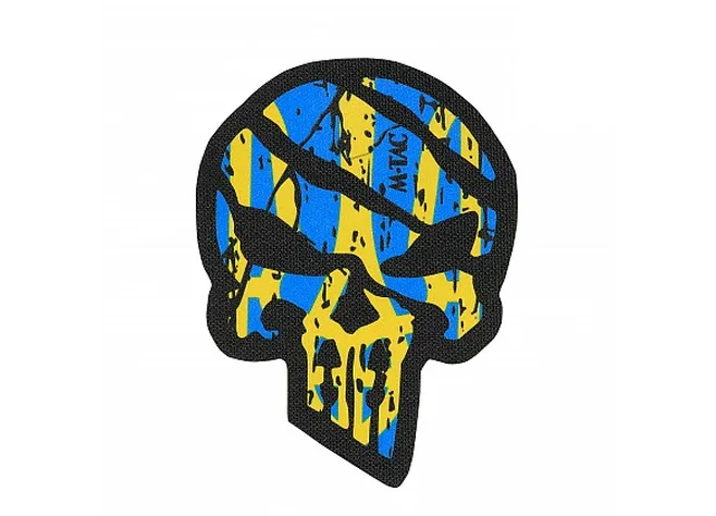 Нашивка M-Tac Ukrainian Punisher жовто-блакитна Фото 1