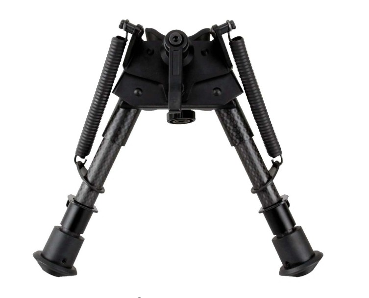 Сошки Vector Optics Carbon Fiber Swivel Bipod на антабке (высота 15.2 – 22.9 см) с переходником на W Фото 1