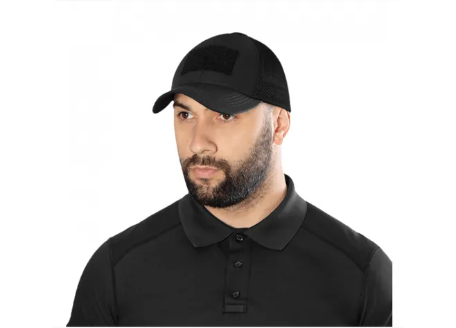 Кепка Camotec Tactic Mesh Rip-Stop Stretch Чорна Фото 1
