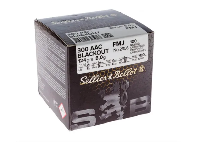 Патрон Sellier & Bellot кал. 300 AAC Blackout FMJ Фото 1
