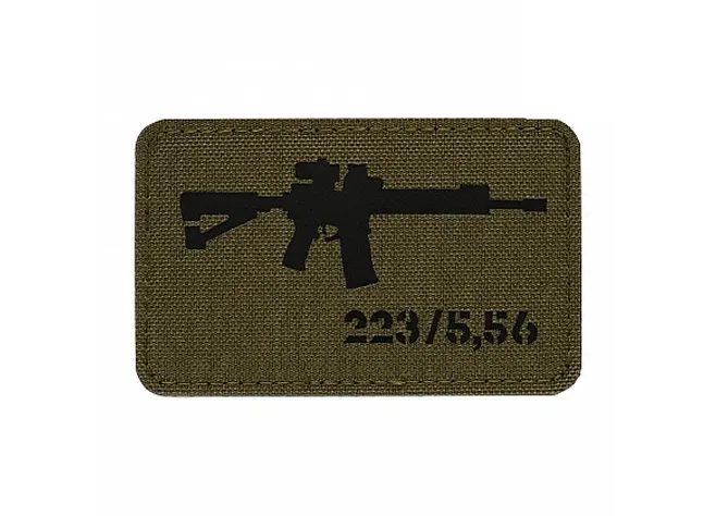 Нашивка M-Tac AR-15 .223/5,56 Laser Cut Ranger Green/Black  Фото 1