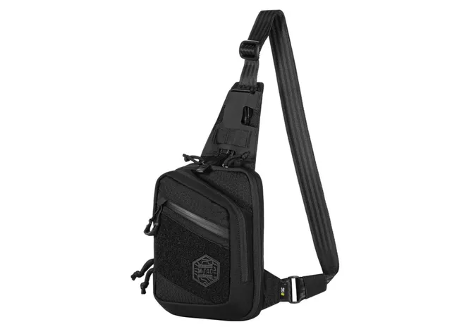 Сумка M-Tac Sling Pistol Bag Hex с липучкой Black Фото 1