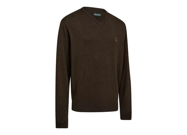 Кофта DeerHunter Harrington V-neck (595 Brown melange) Фото 1