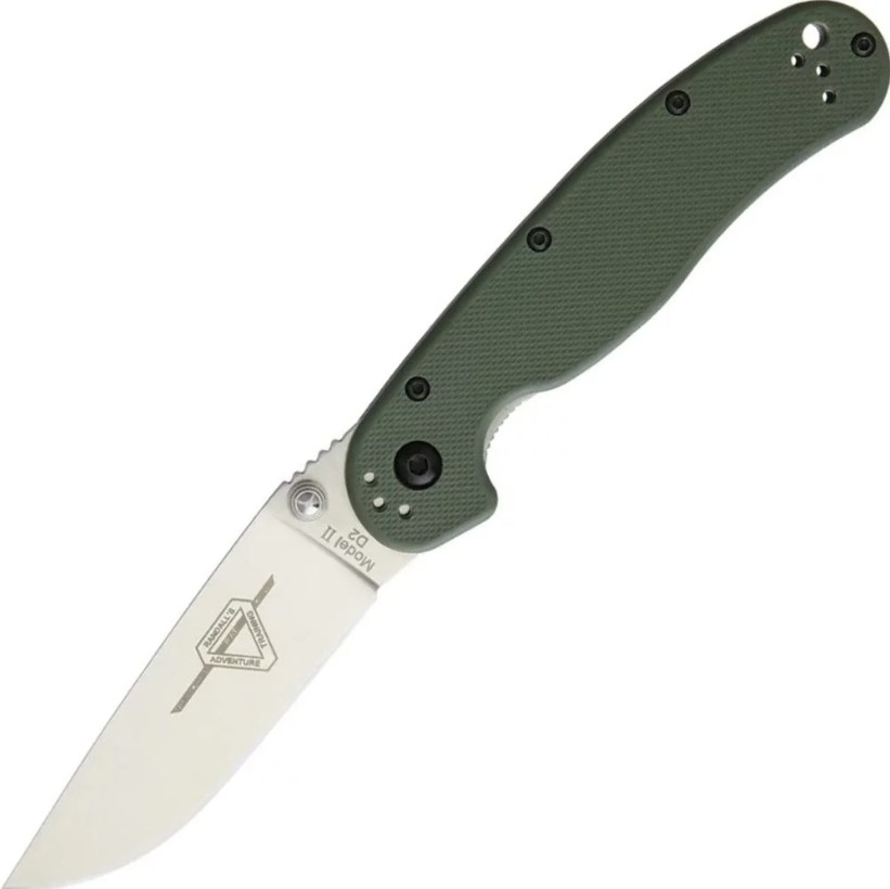 Ніж Ontario Knife RAT II D2 OD Green Фото 1